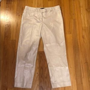 Les Copains Metallic White trousers